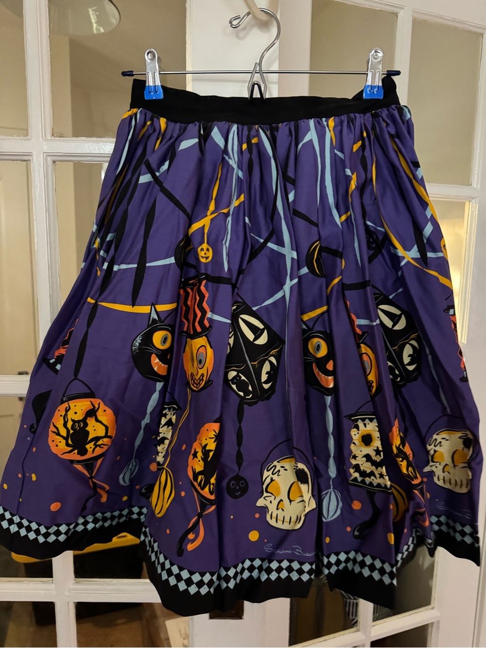 Vintage Inspired Halloween Print Full Skirt